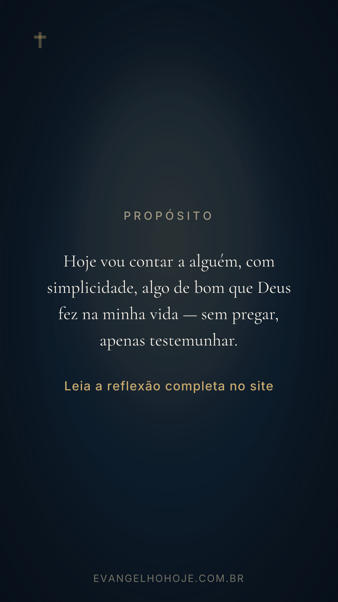 Story Instagram — Propósito